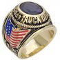 18kt Gold gp Truck Driver Simulated Hemitite Ring Sz 9-14 T6 Free Shipping