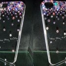 Swarovski Crystals Purple Top Transparent Crystal Clear iphone 5 case