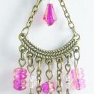 Pink Bead Artisan Earrings - BBpb