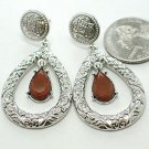 Designer Inspired Red Stone Earrings - BBrs