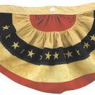 American Flag Bunting w/Embroidered Stars - Tea Stained Small - GFL04