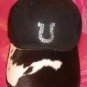 Baseball Cap - Black & White Cow/Horseshoe - JGbwh