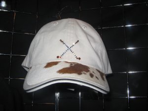 Baseball Cap - Brown & White Cow/Golf Clubs - JGgc