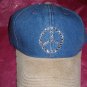 Baseball Cap - Faux Leather/Peace - JGflp