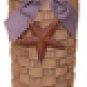 Long John Barn Star Basket - Burgundy - CWI - GJHE5448G