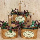 Faith, Family, Friends Resin Baskets - 3/Set - CWIG29493