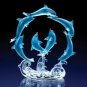 ROTATING BLUE DOLPHINS CIRCLE CAKE TOPPER - MM33939