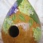 Purple Hydrangea Gourd Birdhouse - PJph