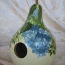 Blue/Green Hydrangea Gourd Birdhouse - PJbg