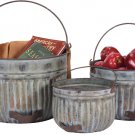 Antique Reproduction Apple Buckets - 3/Set - CWG107636