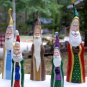 Whimsical Folk Art Father Christmas Figurines  - OC06
