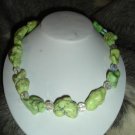 SALE! Chunky Lime Turquoise Necklace - CGlt