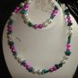 Pearland Turquoise Bracelet & Necklace Set - CGpl