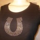 Black T With Swarovski Crystals - AKbt