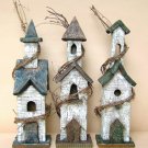 Rustic Bird House w/ Grapevine Accent - Asst Designs - GJHE1369