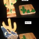 Coyote and Cactus Wood Set of 2 - DDcc