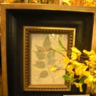 Black & Gold Frame with  Pressed Leaf - CRbg