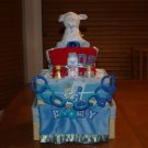 2 Tier Baby Boy Basket Diaper Cake - TH2tbb