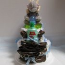 2 Tier Baby Boy Mini Diaper Cake - TH2tbm