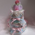 2 Tier Baby Girl Diaper Cake - TH2tg