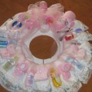 Large Pink Diaper Wreath  - THlpw