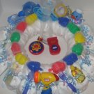 Small 1 Year Old Boy Diaper Wreath  - THsbw