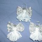 White & Silver Ribbon Angels(set of 3) - RAws