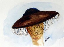 Hat 2 Watercolor - NWh2