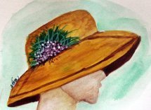 Hat 3 Watercolor - NWh3