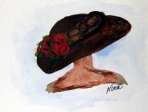 Hat 4 Watercolor - NWh4