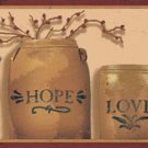 Faith Hope Love Crocks Natural  Wall Border - CWG90767