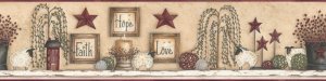 Faith Hope Love Sampler Wall Border - CWG16369