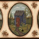 Outhouse in Oval Wall Border - CWG90773