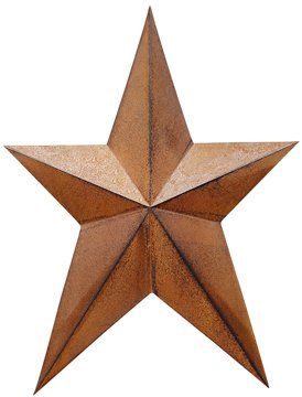 Rusty & Black 30" Folk Art Barn Star - CWGT5361