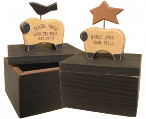 Woolen Mill Sheep Boxes 2/set - CWGRWB6