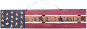 God Bless America Flag Plaque - CWGJHE5613