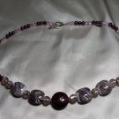 Purple and Glass Pearl Necklace  - DZpu
