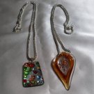 Small Glass Pendant Necklace  - DZsg