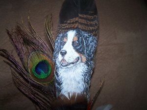 Original Hand Painted Feathers - OWf6