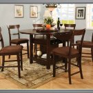 7 Pc Modern Espresso Dining Set Table & Chairs TBQD770