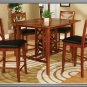 5 Pc Modern Light Oak Dining Set Table & Chairs TBQD842