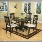 5 Pc Modern Cappuccino Dining Room Table & Chairs Set TBQD887