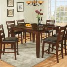 7 Pc Modern Dark Walnut Counter Height Dining Room Table & Chairs Set TBQD890