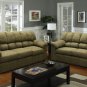 2 Pcs Modern Forest Fabric Sofa and loveseat living Room Set TBQS370P1