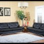 2 Pc Modern White Bonded Leather Sofa and Loveseat Living Room Set TBQS8746P2