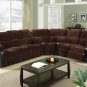 3 Pc Modern Chocolate Sectional Sofa Set Living Room Set TBQS489