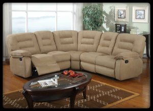 3 Pc Modern Mocha Sectional Sofa, Loveseat & Chair Living Room Set TBQS8082