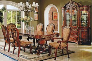 7 Pc High End Traditional Cherry Dining Room Table and Chairs Set ZBMYH3113