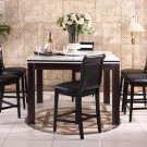 7 Pcs Modern Espresso w Marble Top & Lazy Susan Table Dining Room Set ZBM2060CT