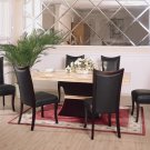 7 Pcs Modern Espresso W/ Italian Marble Top Table Dining Room Set ZBM2042